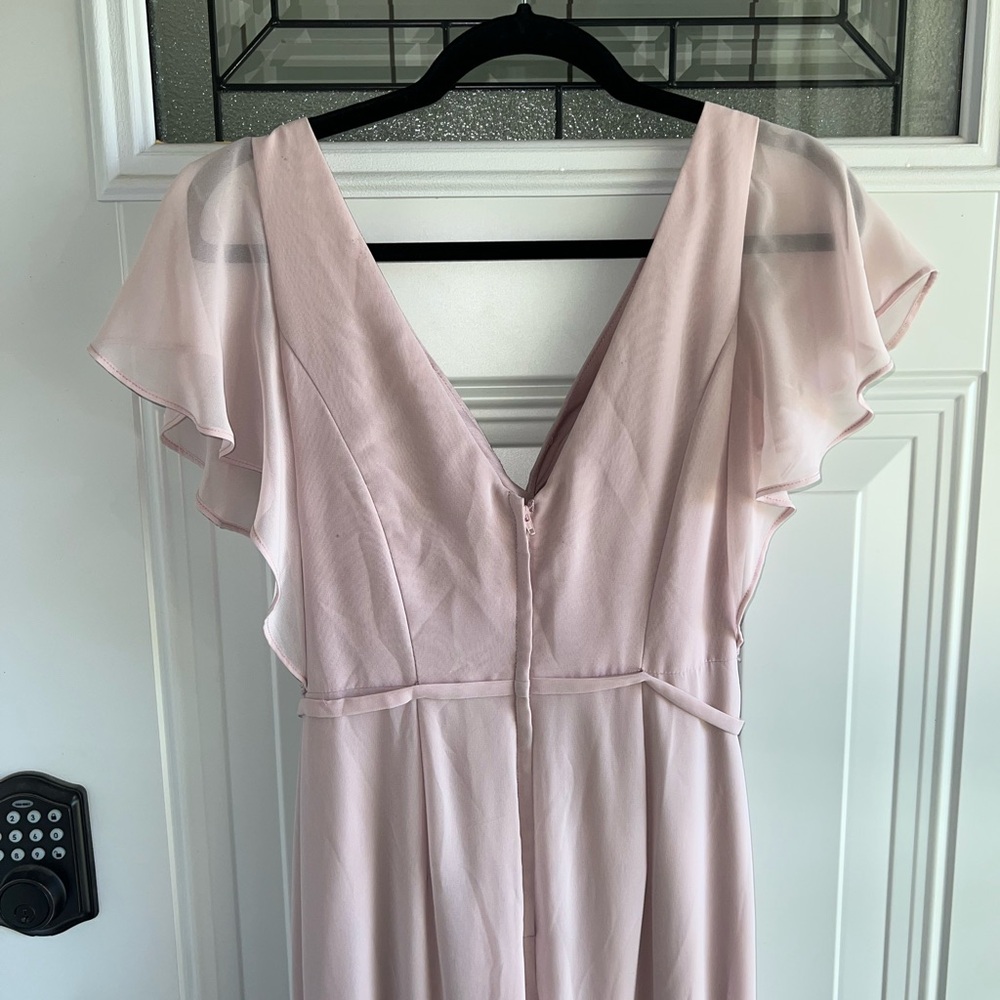 Elegant Pink Ruffle Maxi Dress - Picture 6 of 8